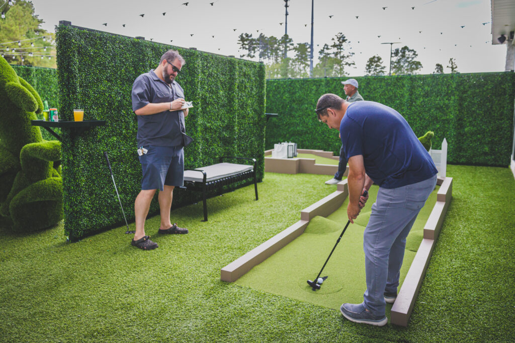 An interactive art gallery under the sun: Drive Shack's outdoor art garden mini golf course designed by Puttery.