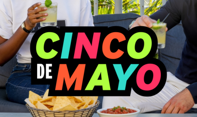 Cinco de Mayo promotion with  margaritas,  chips and salsa, and  BayPlay per person on May 5