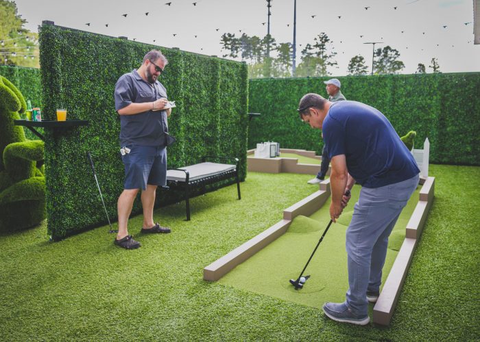 An interactive art gallery under the sun: Drive Shack's outdoor art garden mini golf course designed by Puttery.